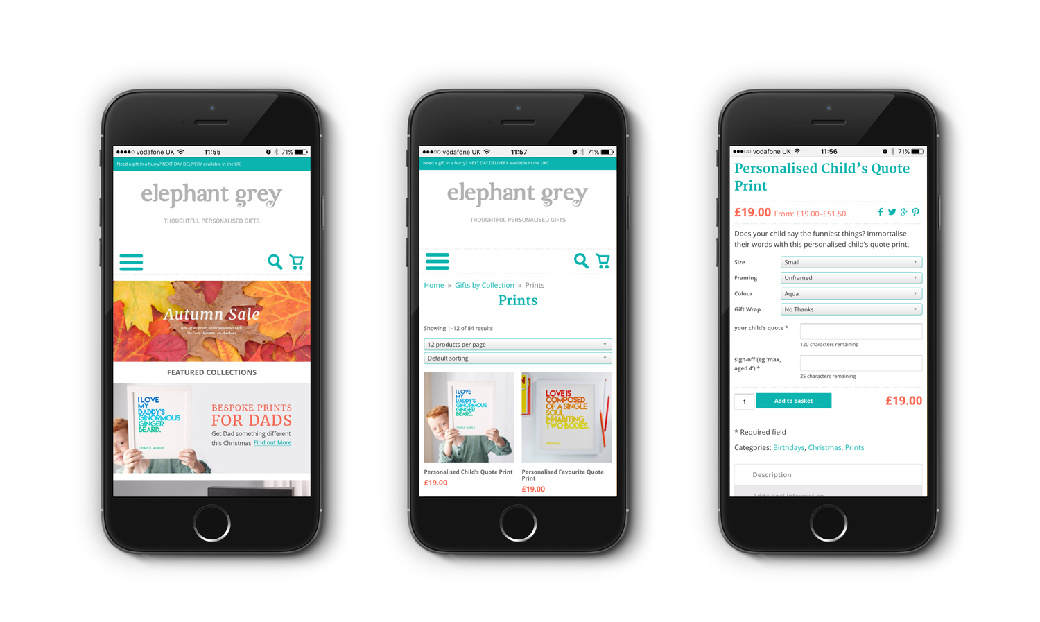 Elephant Grey Mobile Website